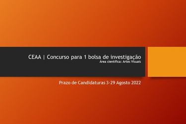 Concurso para 1 bolsa de investigação