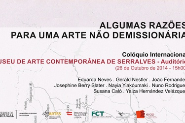 ALGUMAS RAZÕES PARA UMA ARTE NÃO DEMISSIONÁRIA